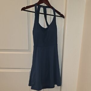 Classic Navy Blue Racerback Mini Dress